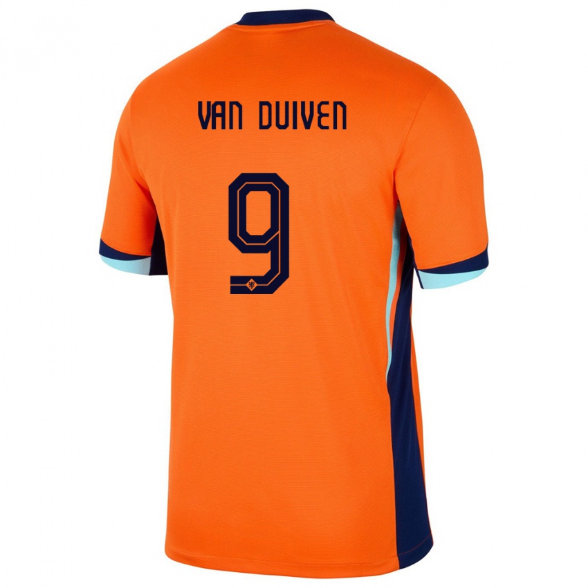 Niño Camiseta Países Bajos Jason Van Duiven #9 Naranja 1ª Equipación 24-26 La Camisa Chile