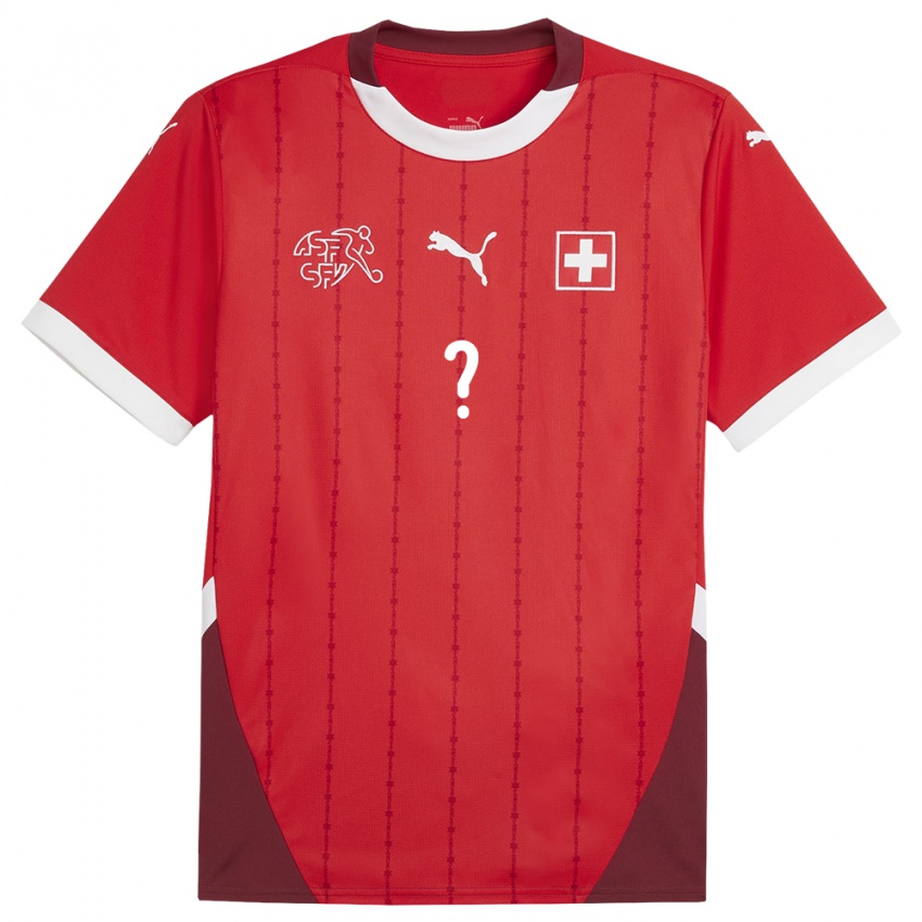 Niño Camiseta Suiza Su Nombre #0 Rojo 1ª Equipación 24-26 La Camisa Chile