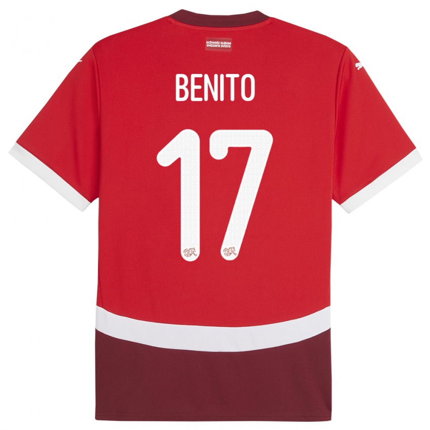 Niño Camiseta Suiza Loris Benito #17 Rojo 1ª Equipación 24-26 La Camisa Chile