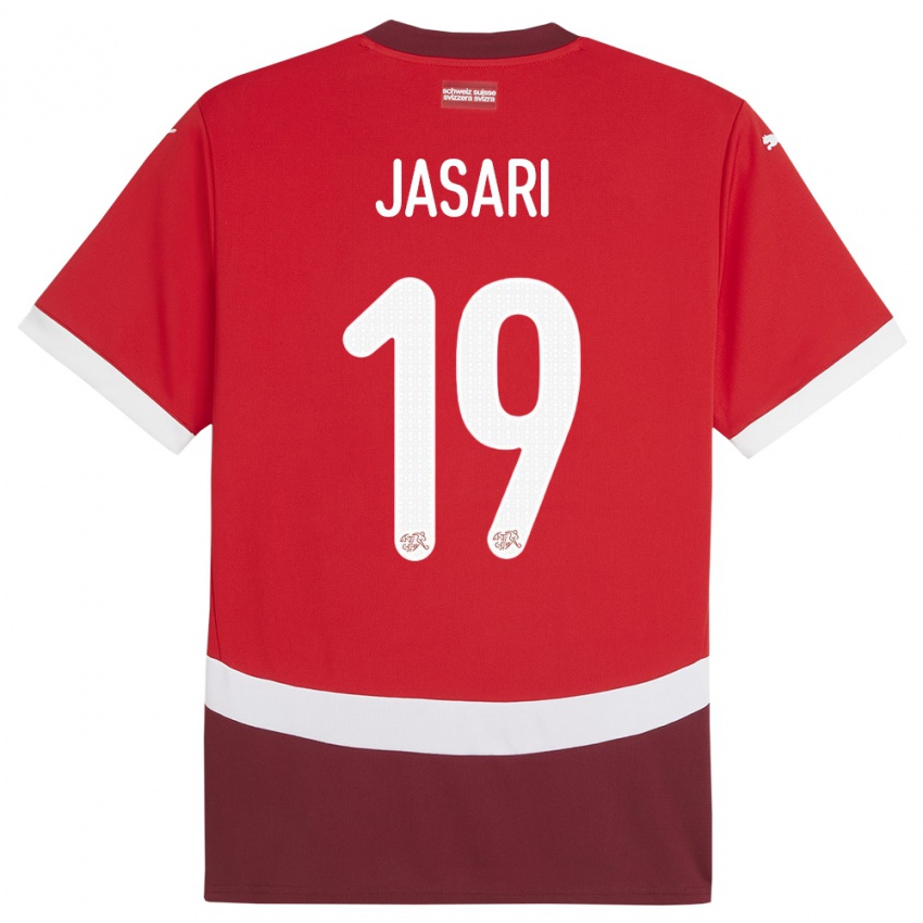 Niño Camiseta Suiza Ardon Jasari #19 Rojo 1ª Equipación 24-26 La Camisa Chile