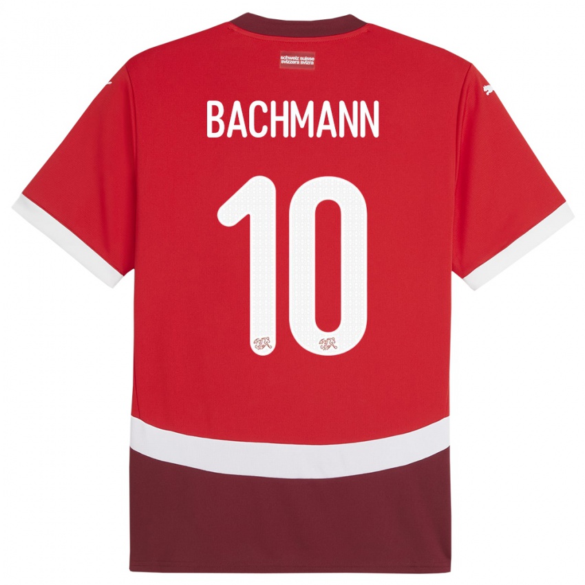 Niño Camiseta Suiza Ramona Bachmann #10 Rojo 1ª Equipación 24-26 La Camisa Chile