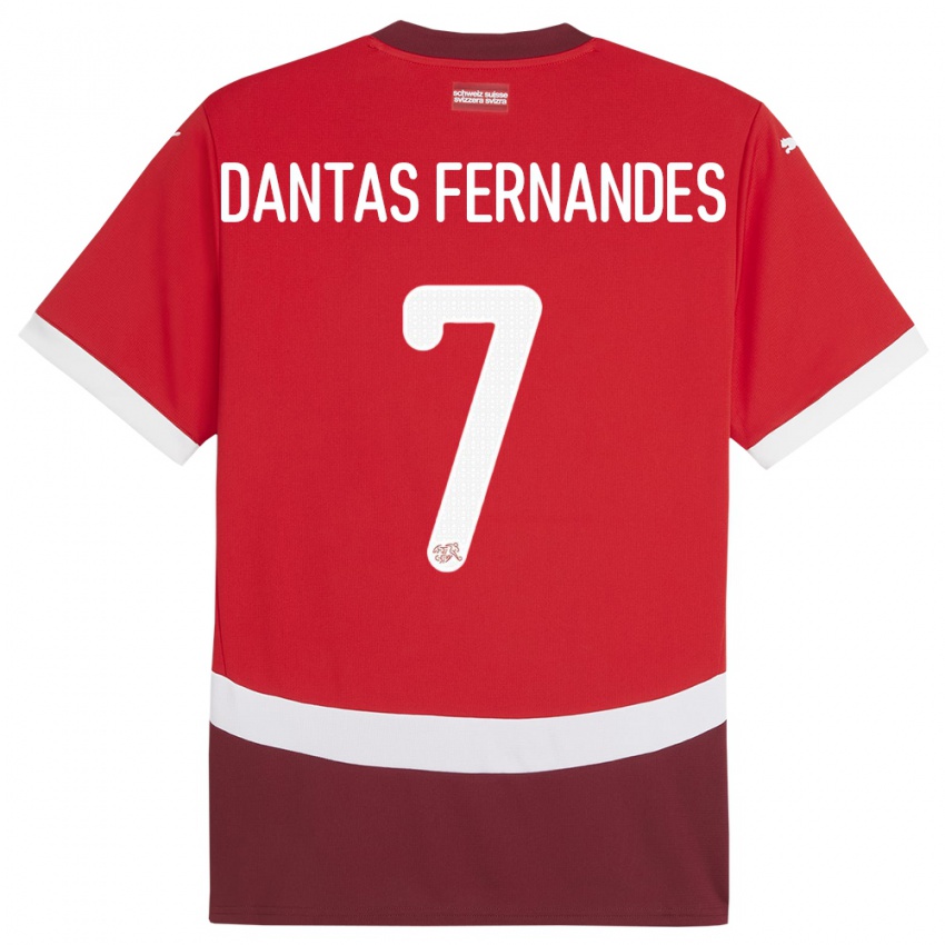 Niño Camiseta Suiza Ronaldo Dantas Fernandes #7 Rojo 1ª Equipación 24-26 La Camisa Chile