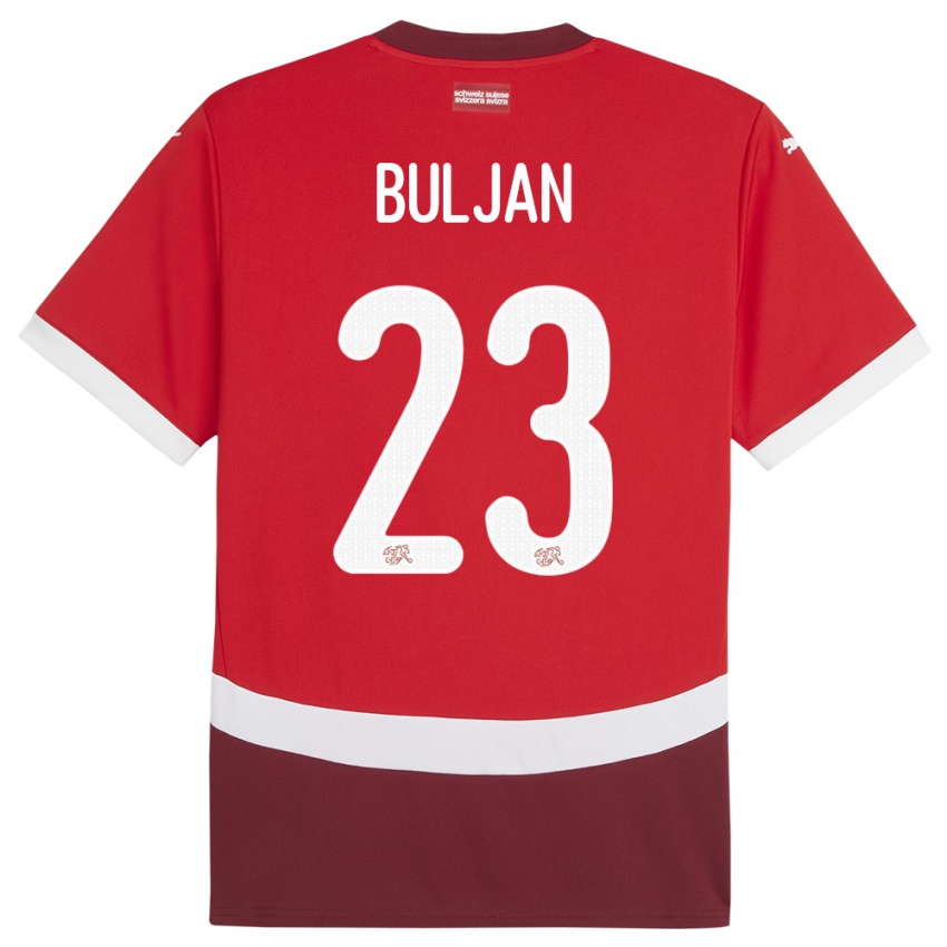 Niño Camiseta Suiza Leo Buljan #23 Rojo 1ª Equipación 24-26 La Camisa Chile