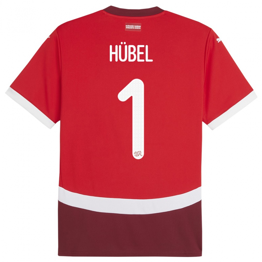 Niño Camiseta Suiza Marvin Hubel #1 Rojo 1ª Equipación 24-26 La Camisa Chile