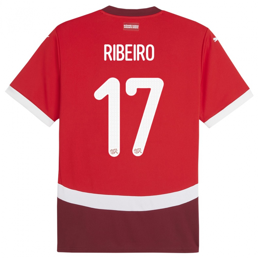 Niño Camiseta Suiza Joel Ribeiro #17 Rojo 1ª Equipación 24-26 La Camisa Chile