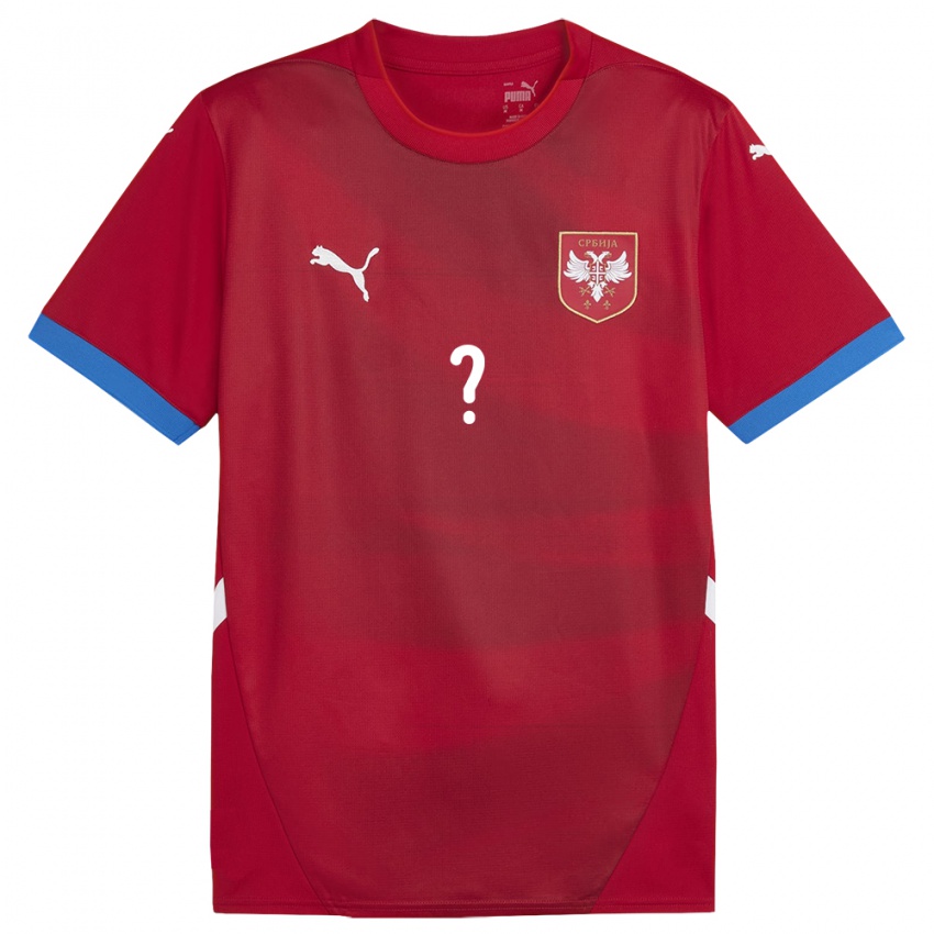 Niño Camiseta Serbia Su Nombre #0 Rojo 1ª Equipación 24-26 La Camisa Chile