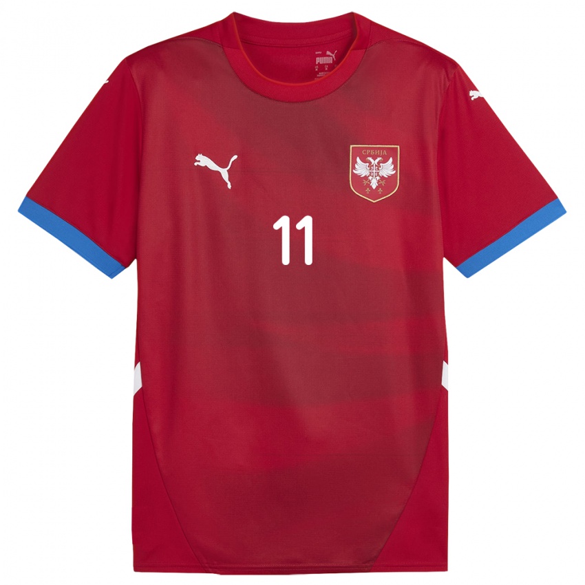 Niño Camiseta Serbia Jovan Mijatovic #11 Rojo 1ª Equipación 24-26 La Camisa Chile