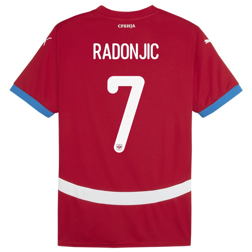 Niño Camiseta Serbia Nemanja Radonjic #7 Rojo 1ª Equipación 24-26 La Camisa Chile