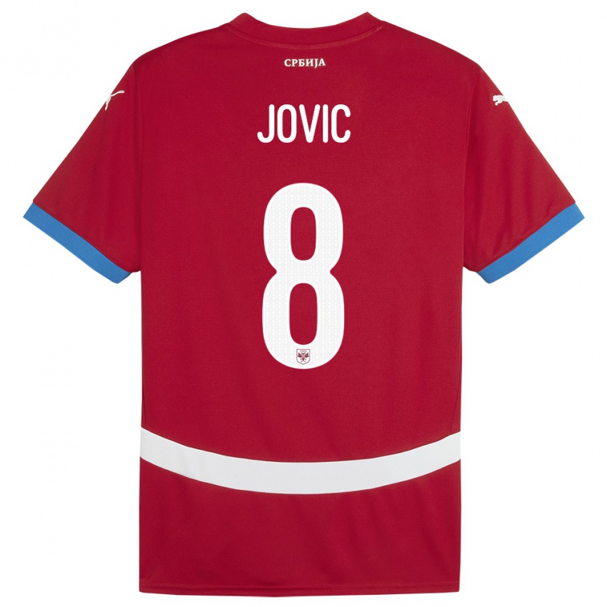 Niño Camiseta Serbia Luka Jovic #8 Rojo 1ª Equipación 24-26 La Camisa Chile