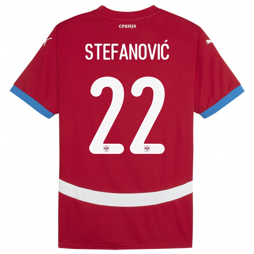 Niño Camiseta Serbia Dejana Stefanovic #22 Rojo 1ª Equipación 24-26 La Camisa Chile