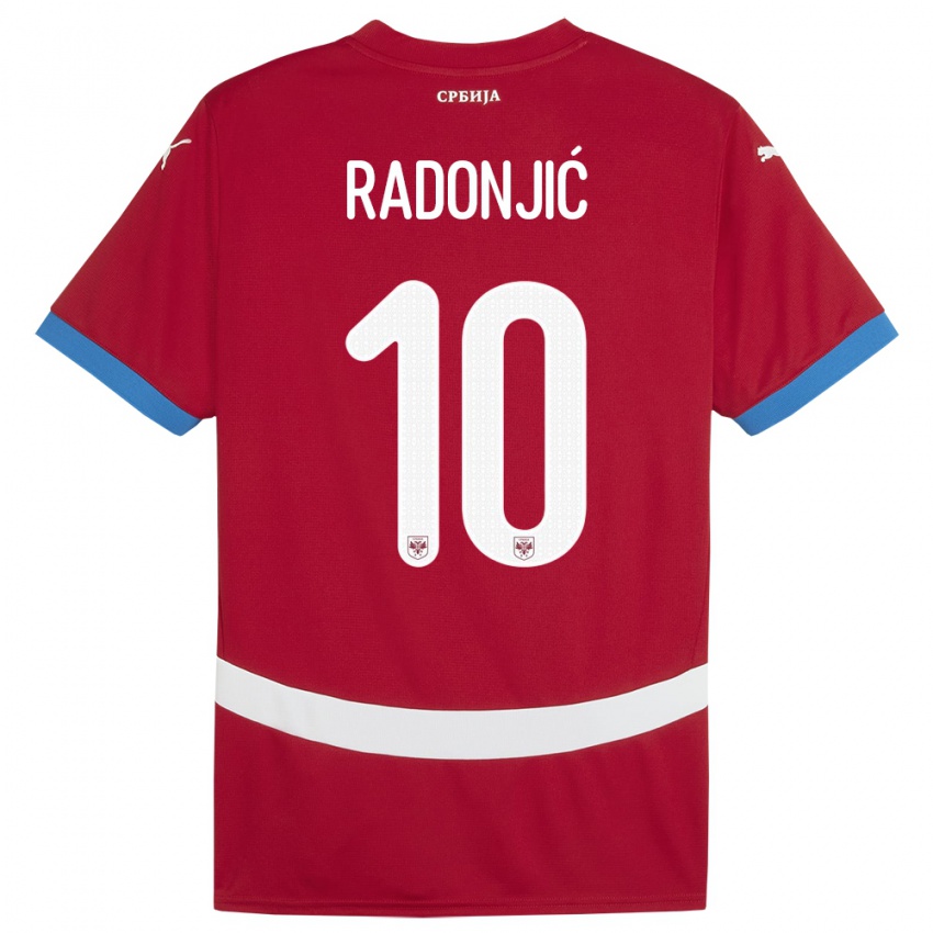 Niño Camiseta Serbia Mateja Radonjic #10 Rojo 1ª Equipación 24-26 La Camisa Chile