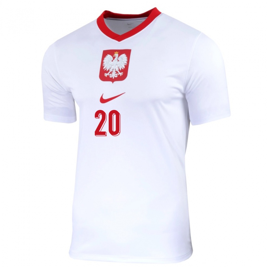 Niño Camiseta Polonia Nikola Karczewska #20 Blanco 1ª Equipación 24-26 La Camisa Chile