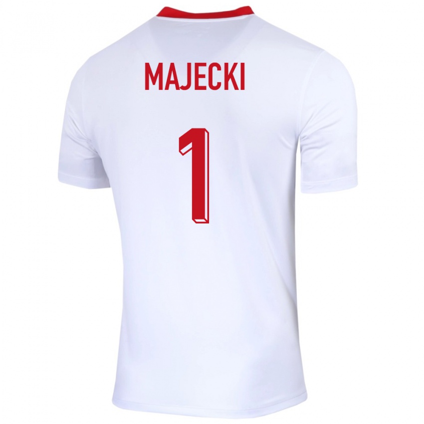 Niño Camiseta Polonia Radoslaw Majecki #1 Blanco 1ª Equipación 24-26 La Camisa Chile