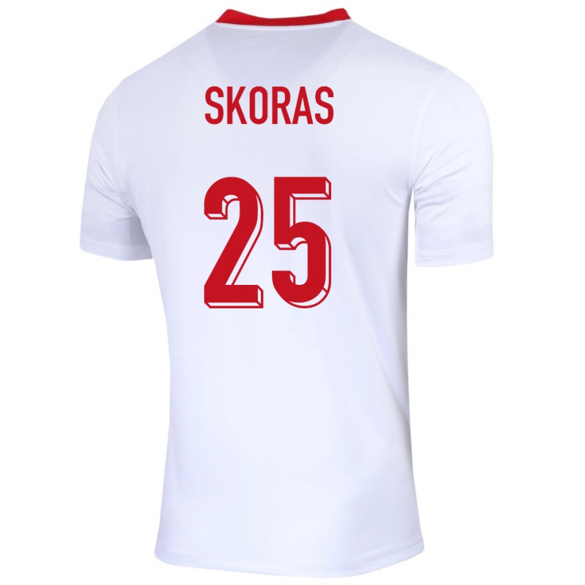 Niño Camiseta Polonia Michal Skoras #25 Blanco 1ª Equipación 24-26 La Camisa Chile