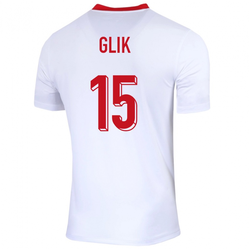 Niño Camiseta Polonia Kamil Glik #15 Blanco 1ª Equipación 24-26 La Camisa Chile