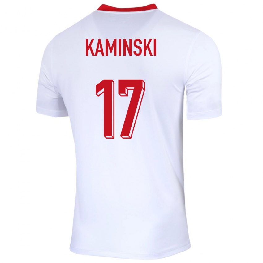 Niño Camiseta Polonia Jakub Kaminski #17 Blanco 1ª Equipación 24-26 La Camisa Chile