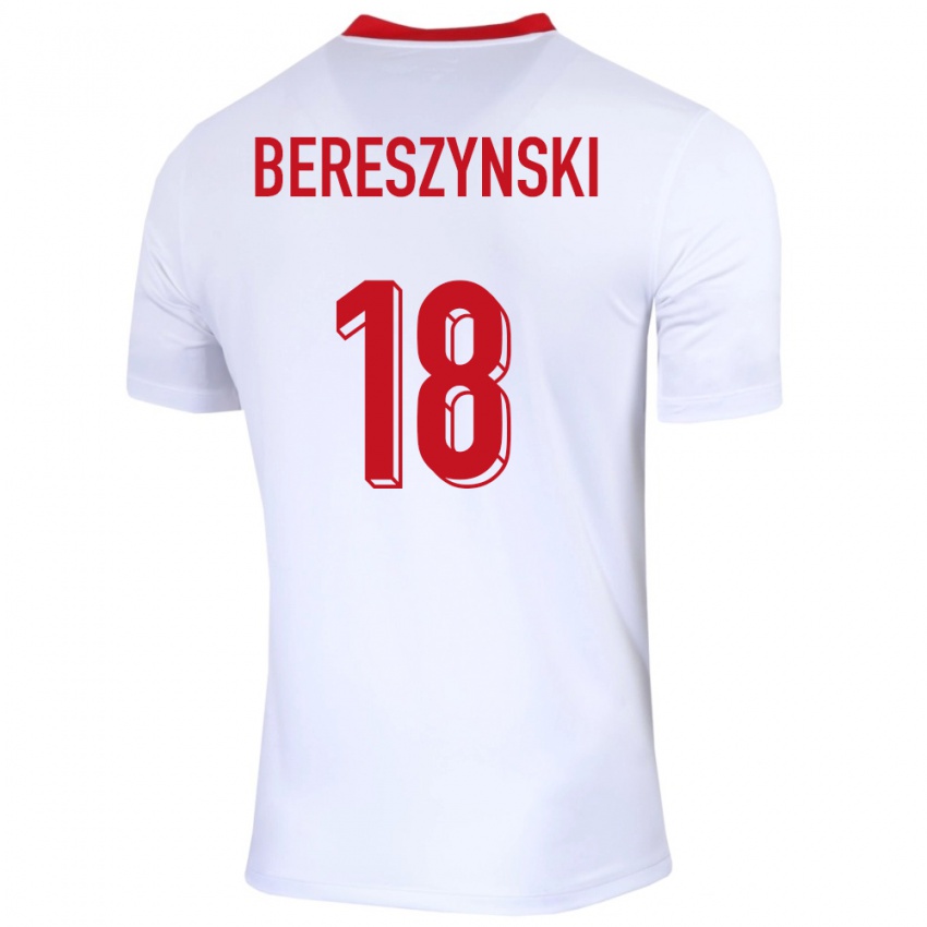 Niño Camiseta Polonia Bartosz Bereszynski #18 Blanco 1ª Equipación 24-26 La Camisa Chile