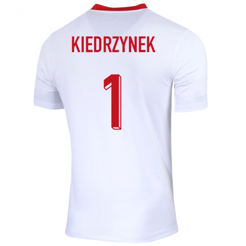 Niño Camiseta Polonia Katarzyna Kiedrzynek #1 Blanco 1ª Equipación 24-26 La Camisa Chile