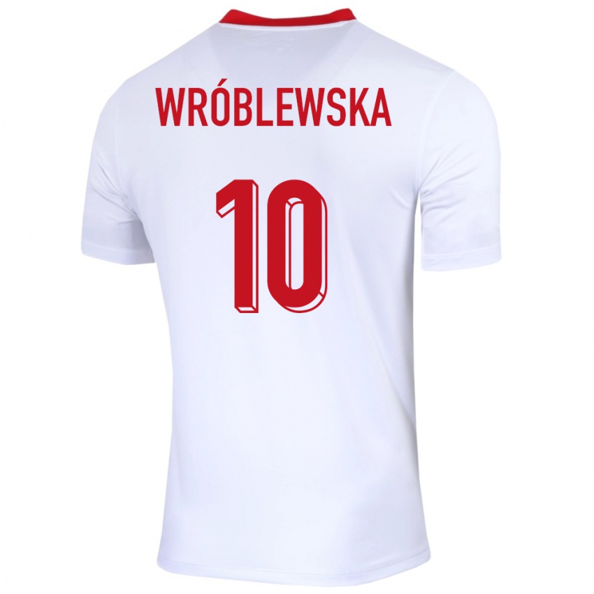 Niño Camiseta Polonia Joanna Wroblewska #10 Blanco 1ª Equipación 24-26 La Camisa Chile