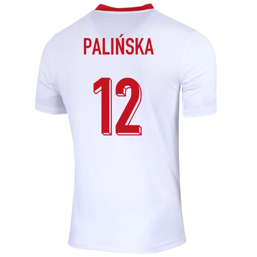 Niño Camiseta Polonia Anna Palinska #12 Blanco 1ª Equipación 24-26 La Camisa Chile