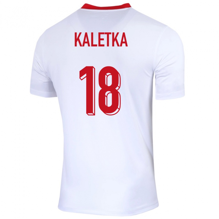 Niño Camiseta Polonia Nikol Kaletka #18 Blanco 1ª Equipación 24-26 La Camisa Chile