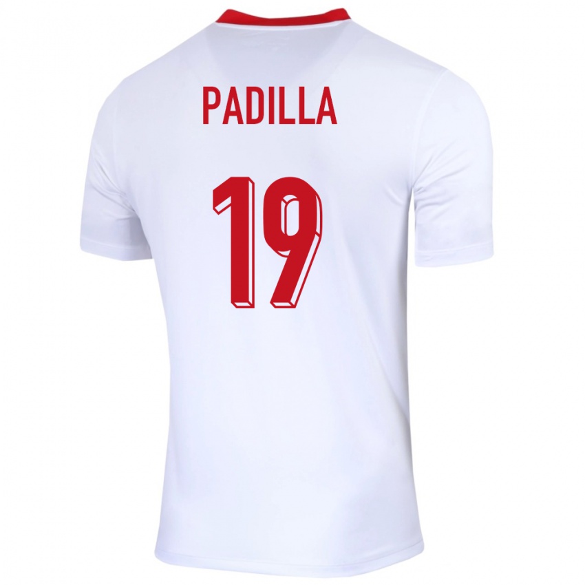 Niño Camiseta Polonia Natalia Padilla #19 Blanco 1ª Equipación 24-26 La Camisa Chile