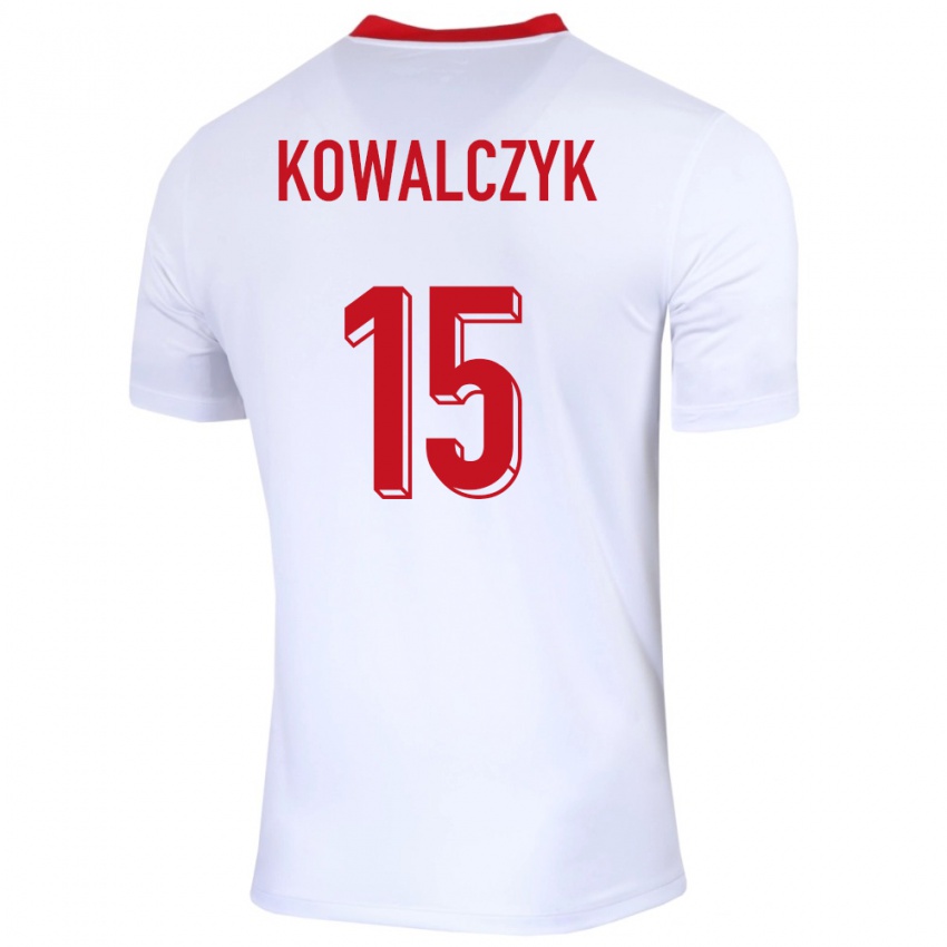 Niño Camiseta Polonia Mateusz Kowalczyk #15 Blanco 1ª Equipación 24-26 La Camisa Chile