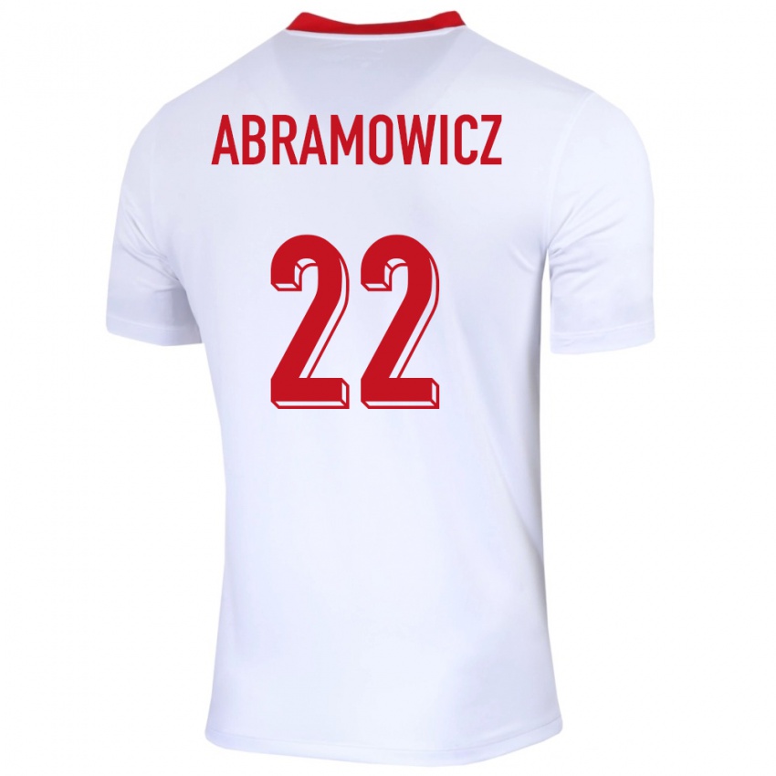 Niño Camiseta Polonia Slawomir Abramowicz #22 Blanco 1ª Equipación 24-26 La Camisa Chile