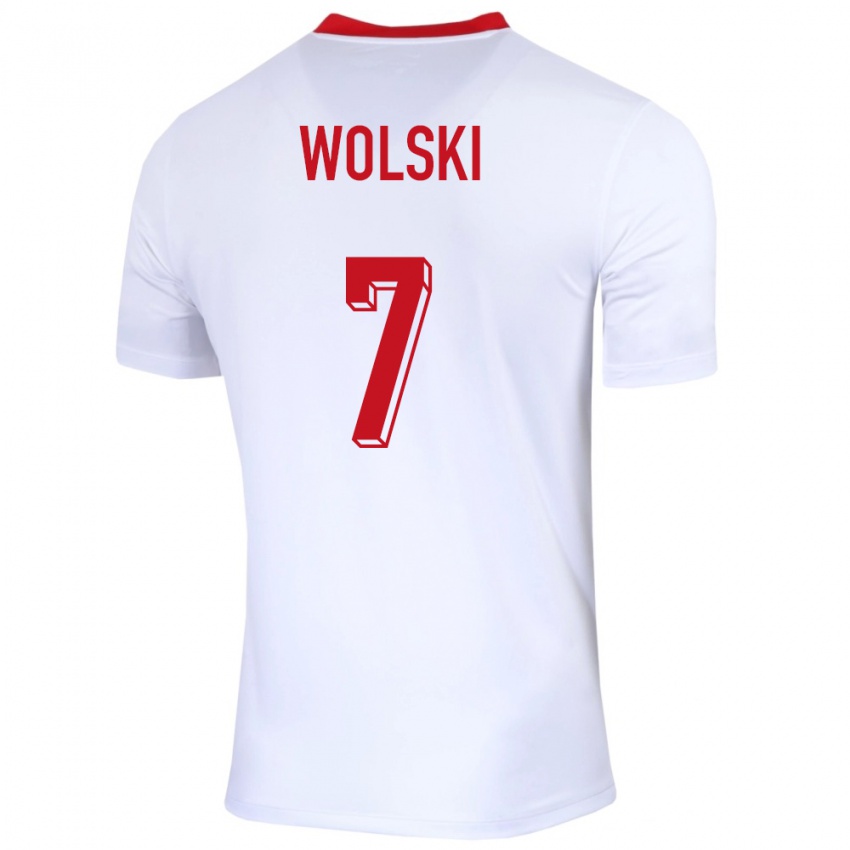 Niño Camiseta Polonia Filip Wolski #7 Blanco 1ª Equipación 24-26 La Camisa Chile