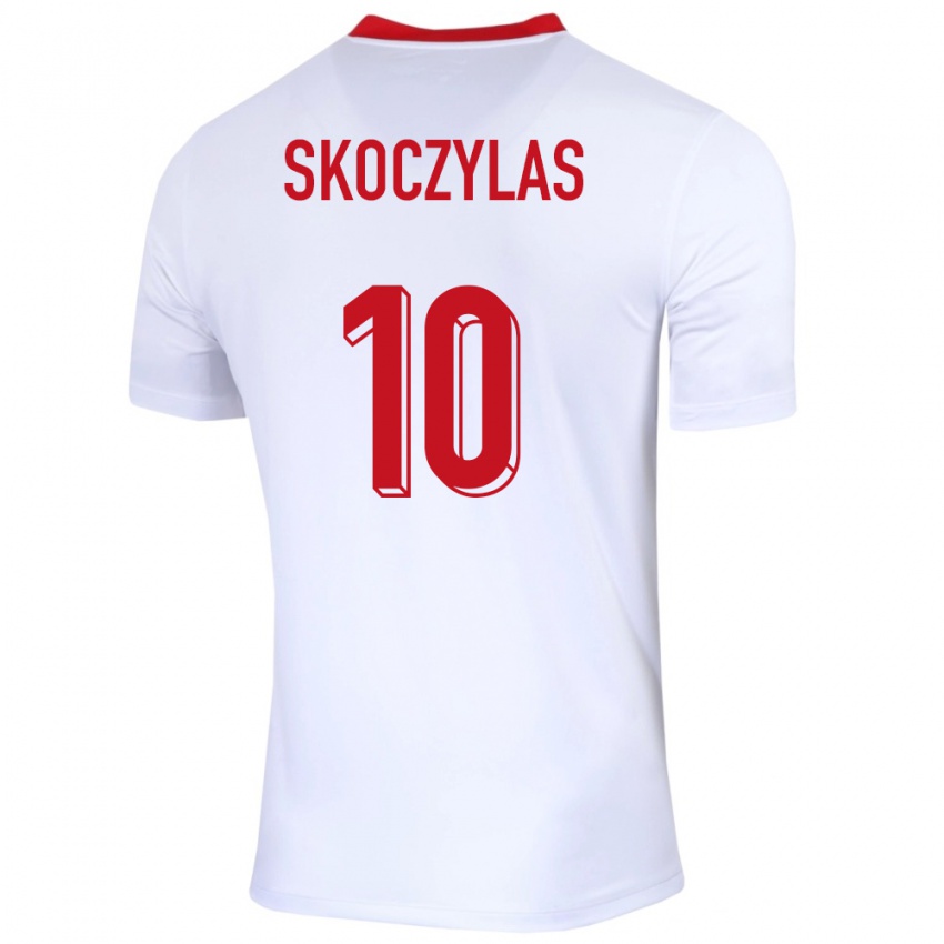 Niño Camiseta Polonia Mateusz Skoczylas #10 Blanco 1ª Equipación 24-26 La Camisa Chile