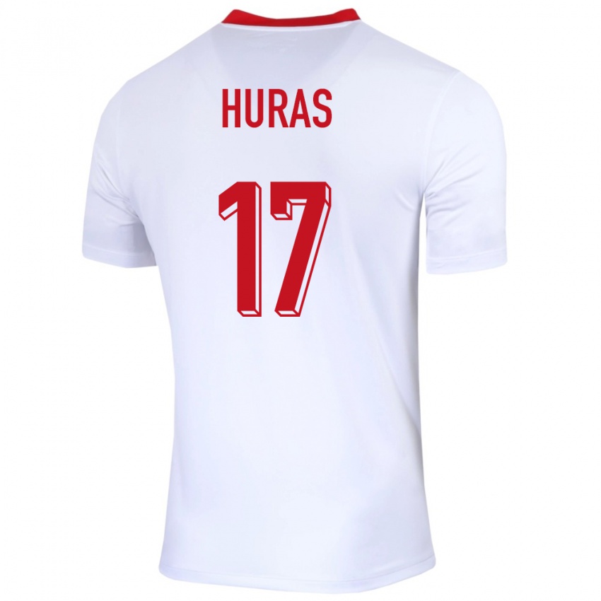 Niño Camiseta Polonia Mike Huras #17 Blanco 1ª Equipación 24-26 La Camisa Chile