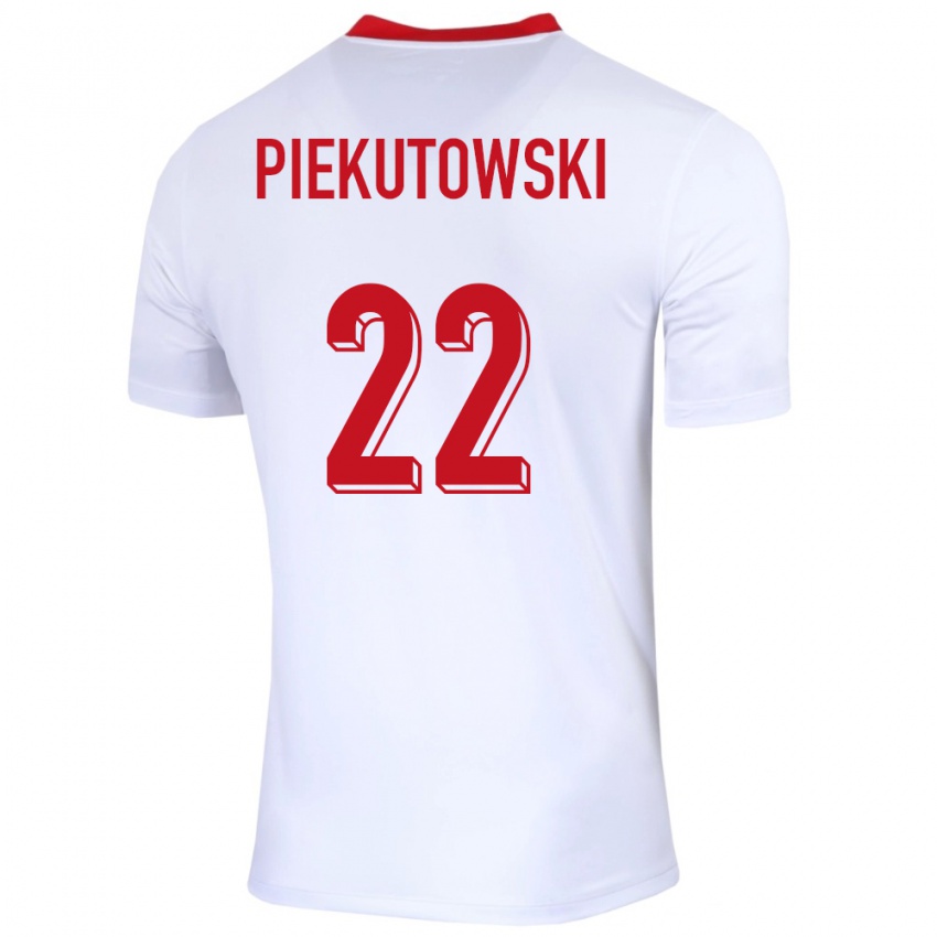 Niño Camiseta Polonia Milosz Piekutowski #22 Blanco 1ª Equipación 24-26 La Camisa Chile