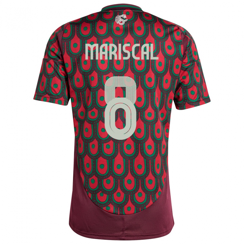 Niño Camiseta México Salvador Mariscal #8 Granate 1ª Equipación 24-26 La Camisa Chile