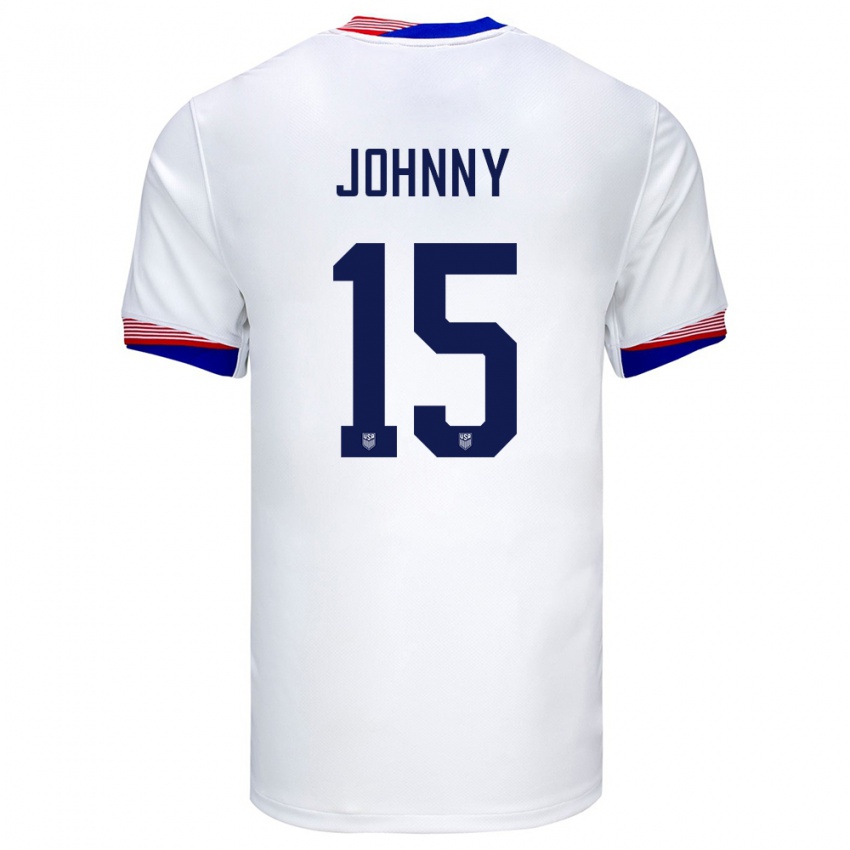 Niño Camiseta Estados Unidos Johnny #15 Blanco 1ª Equipación 24-26 La Camisa Chile