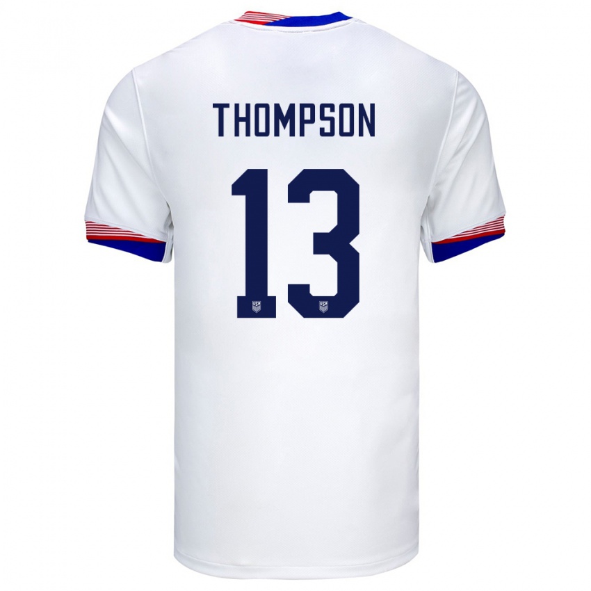 Niño Camiseta Estados Unidos Alyssa Thompson #13 Blanco 1ª Equipación 24-26 La Camisa Chile