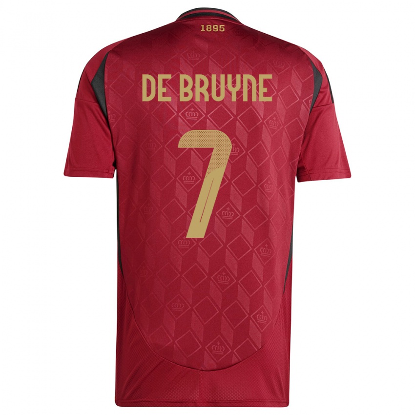 Niño Camiseta Bélgica Kevin De Bruyne #7 Borgoña 1ª Equipación 24-26 La Camisa Chile