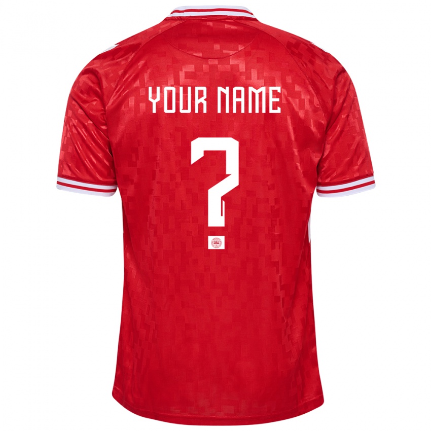Niño Camiseta Dinamarca Su Nombre #0 Rojo 1ª Equipación 24-26 La Camisa Chile