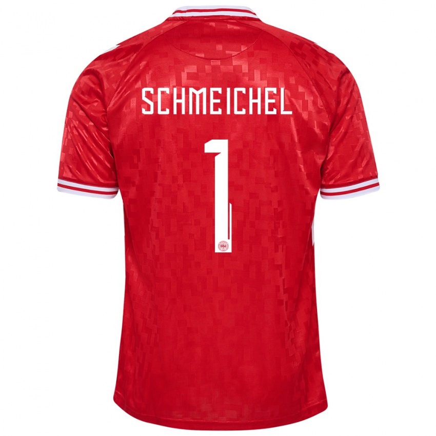 Niño Camiseta Dinamarca Kasper Schmeichel #1 Rojo 1ª Equipación 24-26 La Camisa Chile