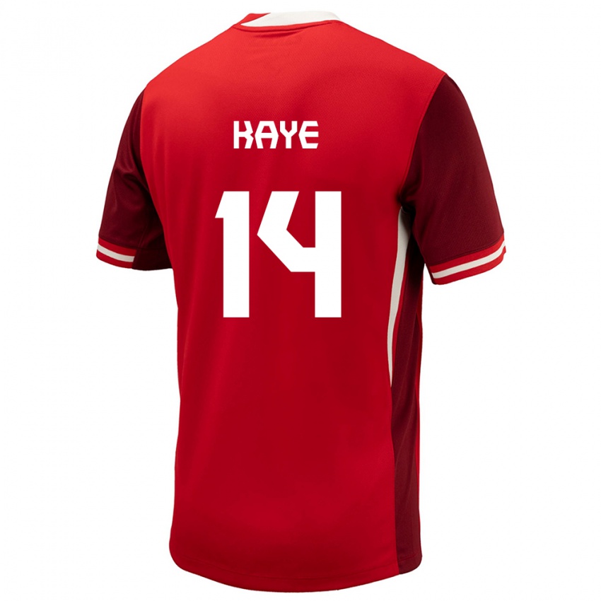 Niño Camiseta Canadá Mark Anthony Kaye #14 Rojo 1ª Equipación 24-26 La Camisa Chile