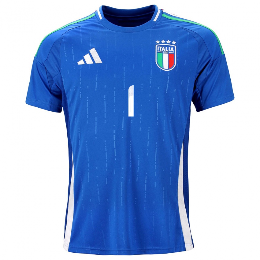 Niño Camiseta Italia Alessandro Longoni #1 Azul 1ª Equipación 24-26 La Camisa Chile