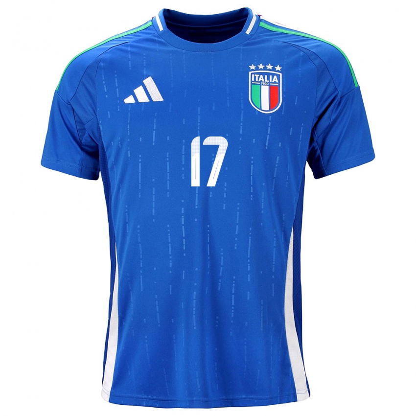 Niño Camiseta Italia Lisa Boattin #17 Azul 1ª Equipación 24-26 La Camisa Chile