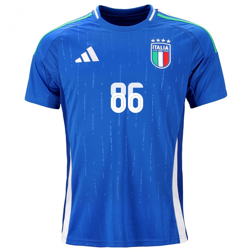 Niño Camiseta Italia Daniele Montevago #86 Azul 1ª Equipación 24-26 La Camisa Chile