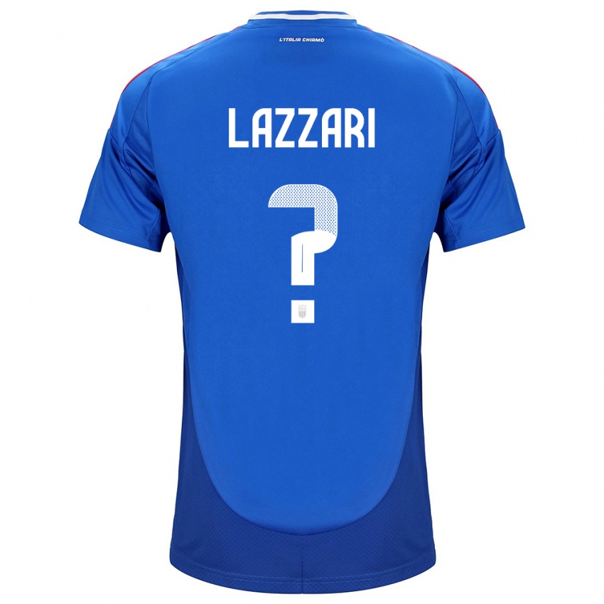 Niño Camiseta Italia Manuel Lazzari #0 Azul 1ª Equipación 24-26 La Camisa Chile