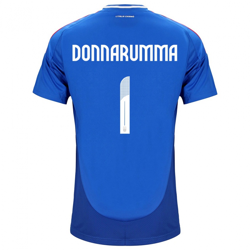 Niño Camiseta Italia Gianluigi Donnarumma #1 Azul 1ª Equipación 24-26 La Camisa Chile