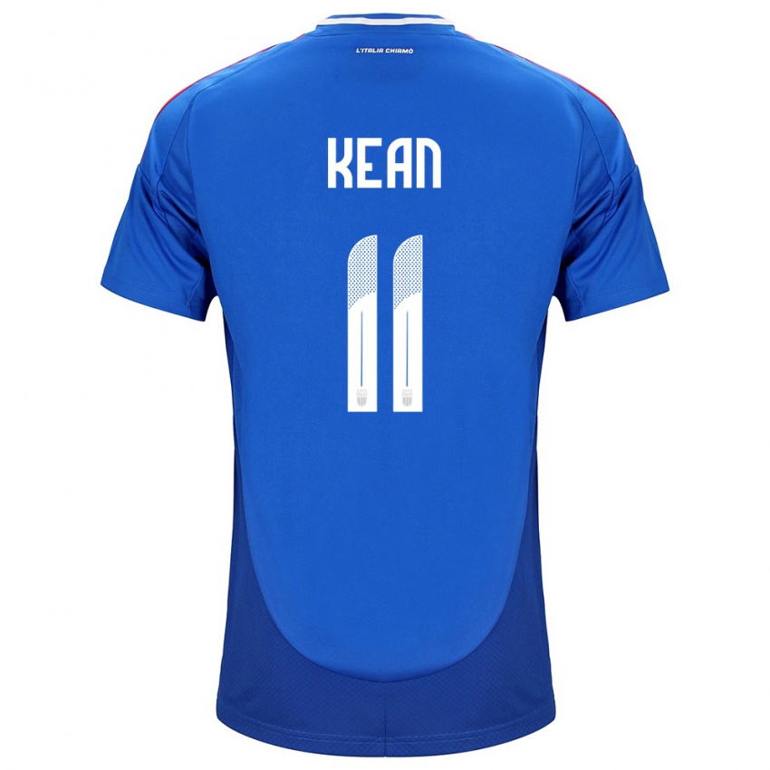 Niño Camiseta Italia Moise Kean #11 Azul 1ª Equipación 24-26 La Camisa Chile