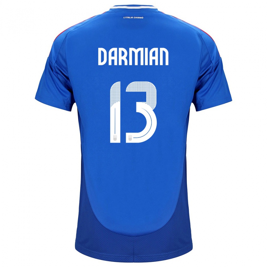 Niño Camiseta Italia Matteo Darmian #13 Azul 1ª Equipación 24-26 La Camisa Chile