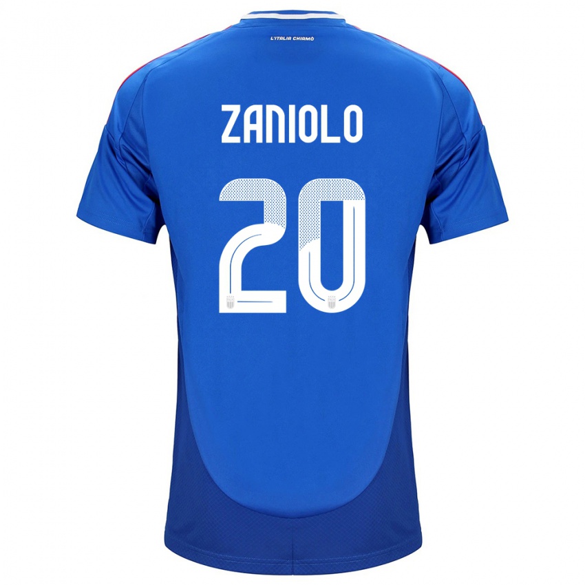 Niño Camiseta Italia Nicolò Zaniolo #20 Azul 1ª Equipación 24-26 La Camisa Chile