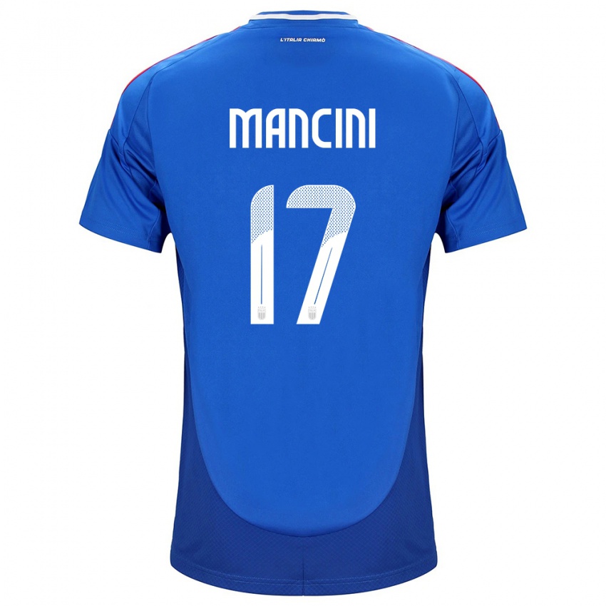 Niño Camiseta Italia Gianluca Mancini #17 Azul 1ª Equipación 24-26 La Camisa Chile