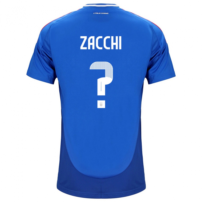 Niño Camiseta Italia Gioele Zacchi #0 Azul 1ª Equipación 24-26 La Camisa Chile