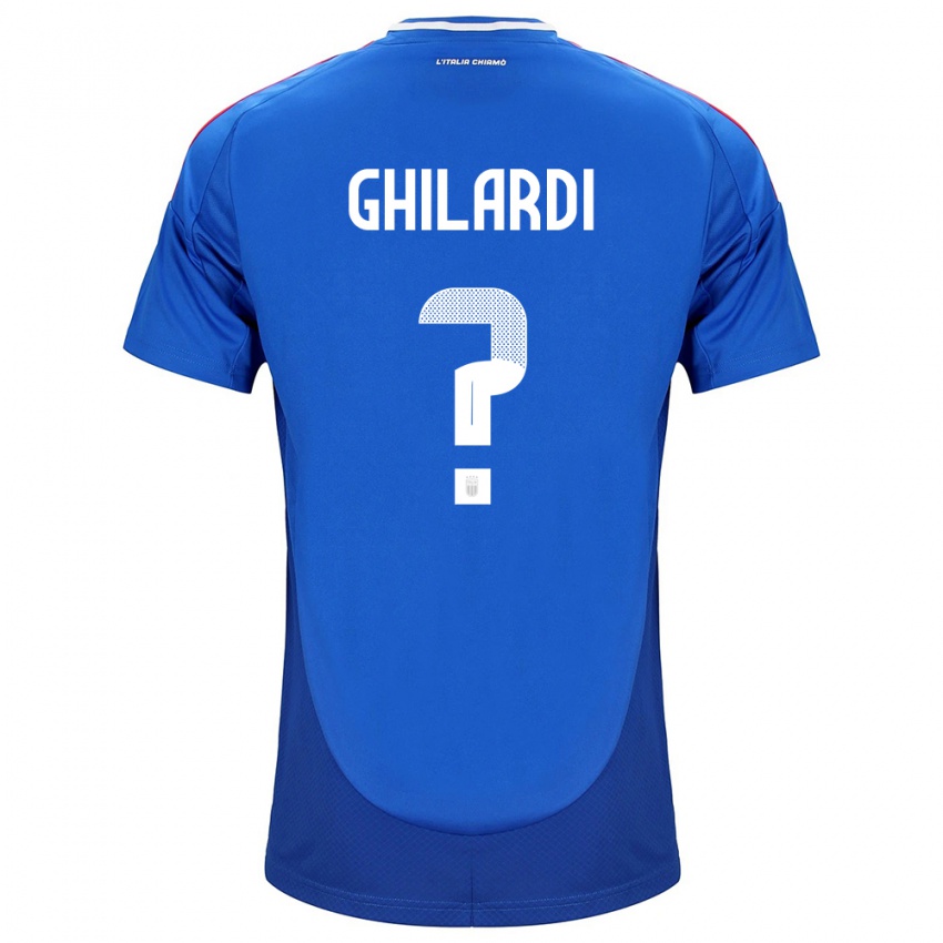 Niño Camiseta Italia Daniele Ghilardi #0 Azul 1ª Equipación 24-26 La Camisa Chile